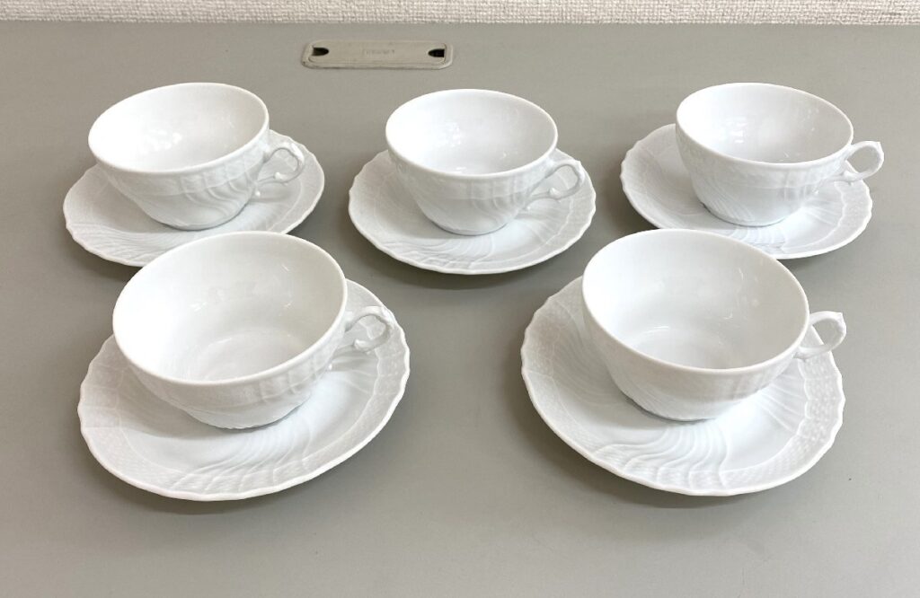 Richard Ginori リチャードジノリ カップ ソーサー ホワイト ベッキオホワイト 洋食器 5客セット 外箱無し