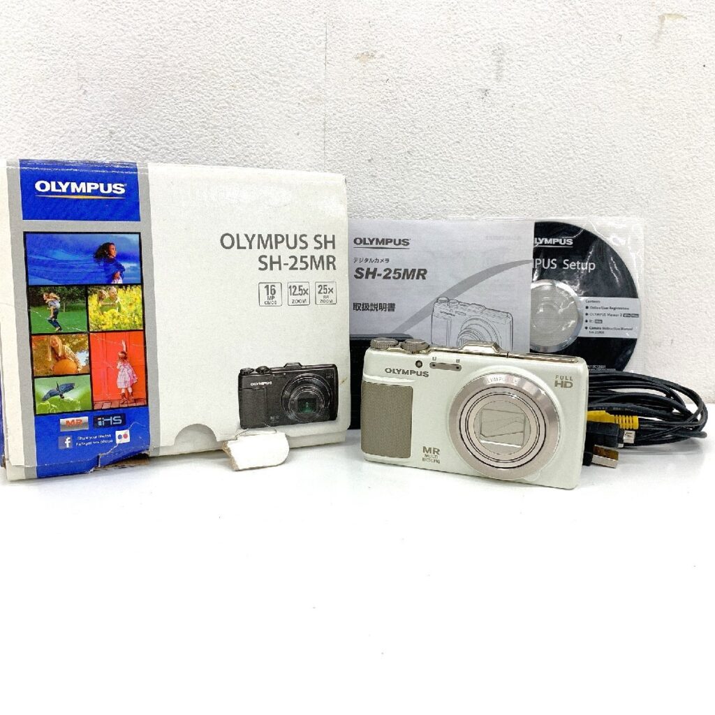 OLYMPUS オリンパス SH SH-25MR 16MEGA PIXEL コンパクトデジタルカメラ 充電ケーブル 元箱付き 通電確認済み