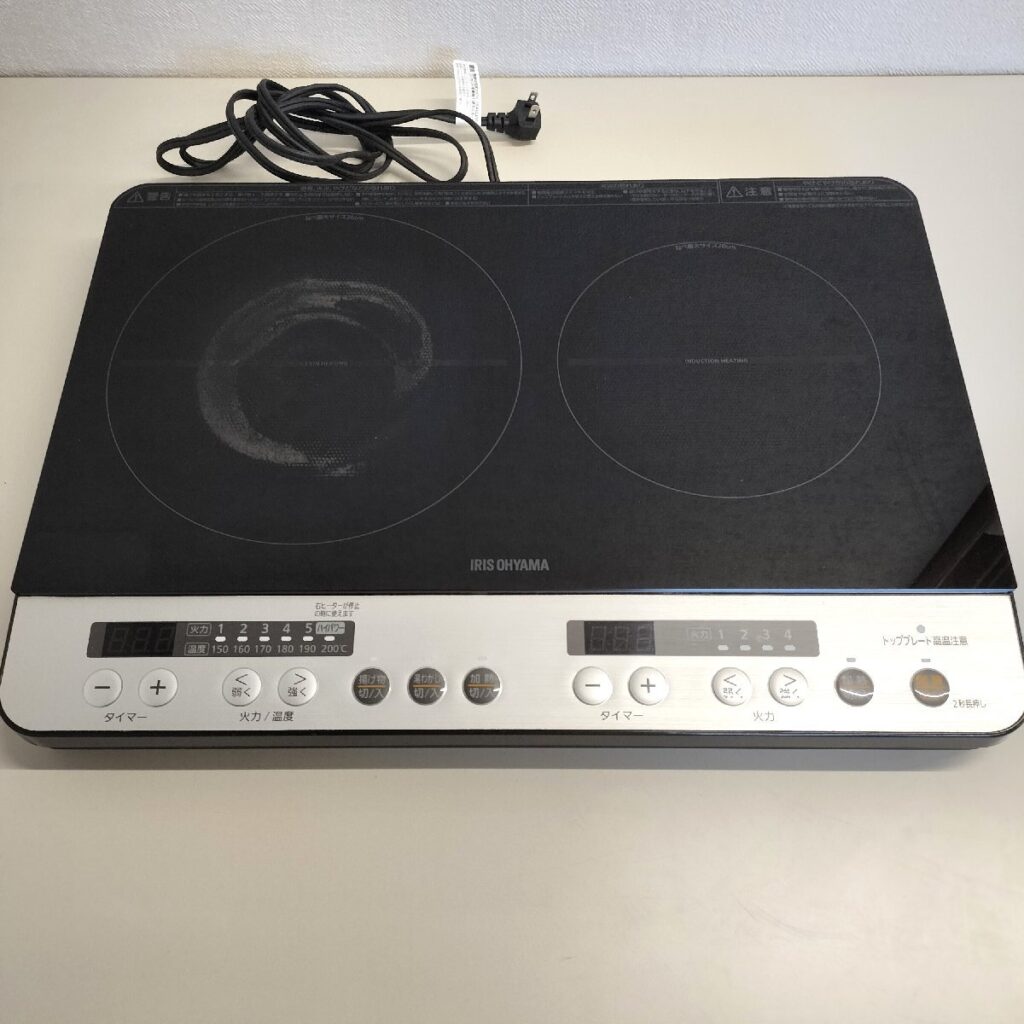 IRIS OHYAMA アイリスオーヤマ 2口IHコンロ IHK-W12-B 2018年製