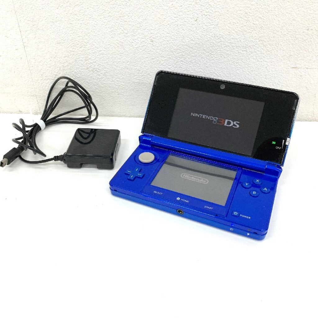 Nintendo 任天堂 ニンテンドー 3DS 本体 CTR-001 ブルー 4GB SDカード 充電コード付き 初期化 簡易動作確認済み