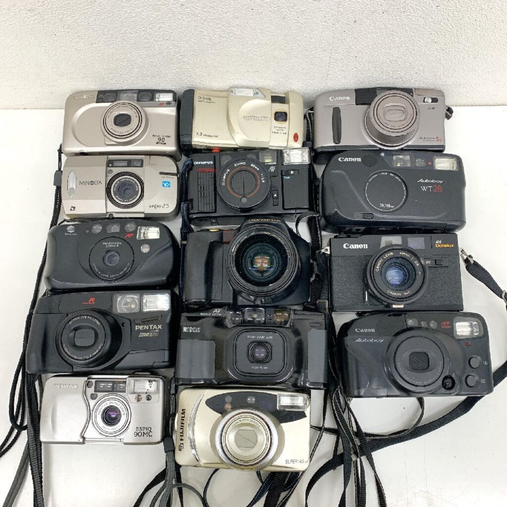 フィルムカメラ まとめ 14点 CANON Autoboy Datelux/OLYMPUS/RICOH/FUJIFILM/PENTAX/MINOLTA