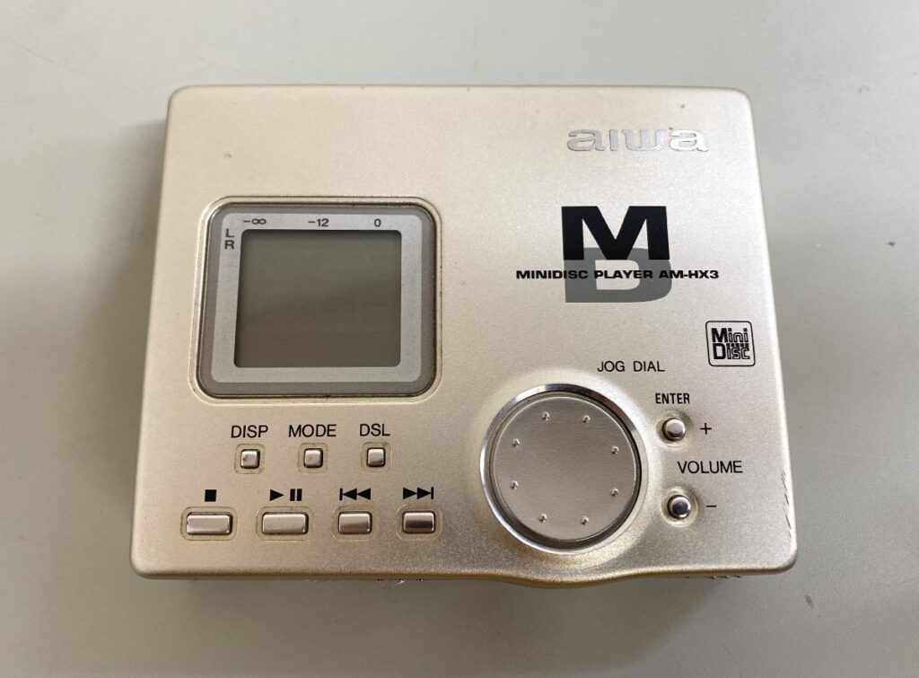 aiwa アイワ MINIDISC PLAYER AM-HX3 ポータブル MDプレイヤー 箱無し 通電確認済み