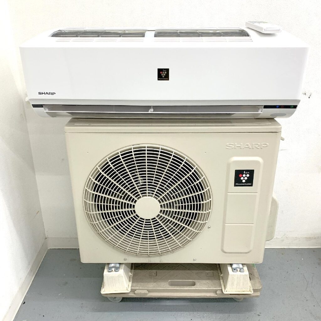SHARP シャープ ルームエアコン 冷房 暖房 AY-P22F-W 2022年製 室外機 AU-P22FY 簡易動作確認済み