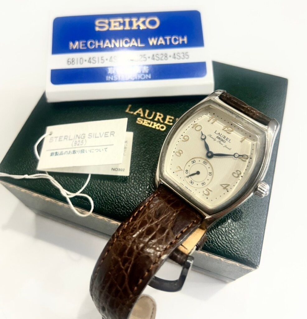 SEIKO セイコー LAUREL ローレル 4S28-5010 手巻き メンズ腕時計 シルバー 925