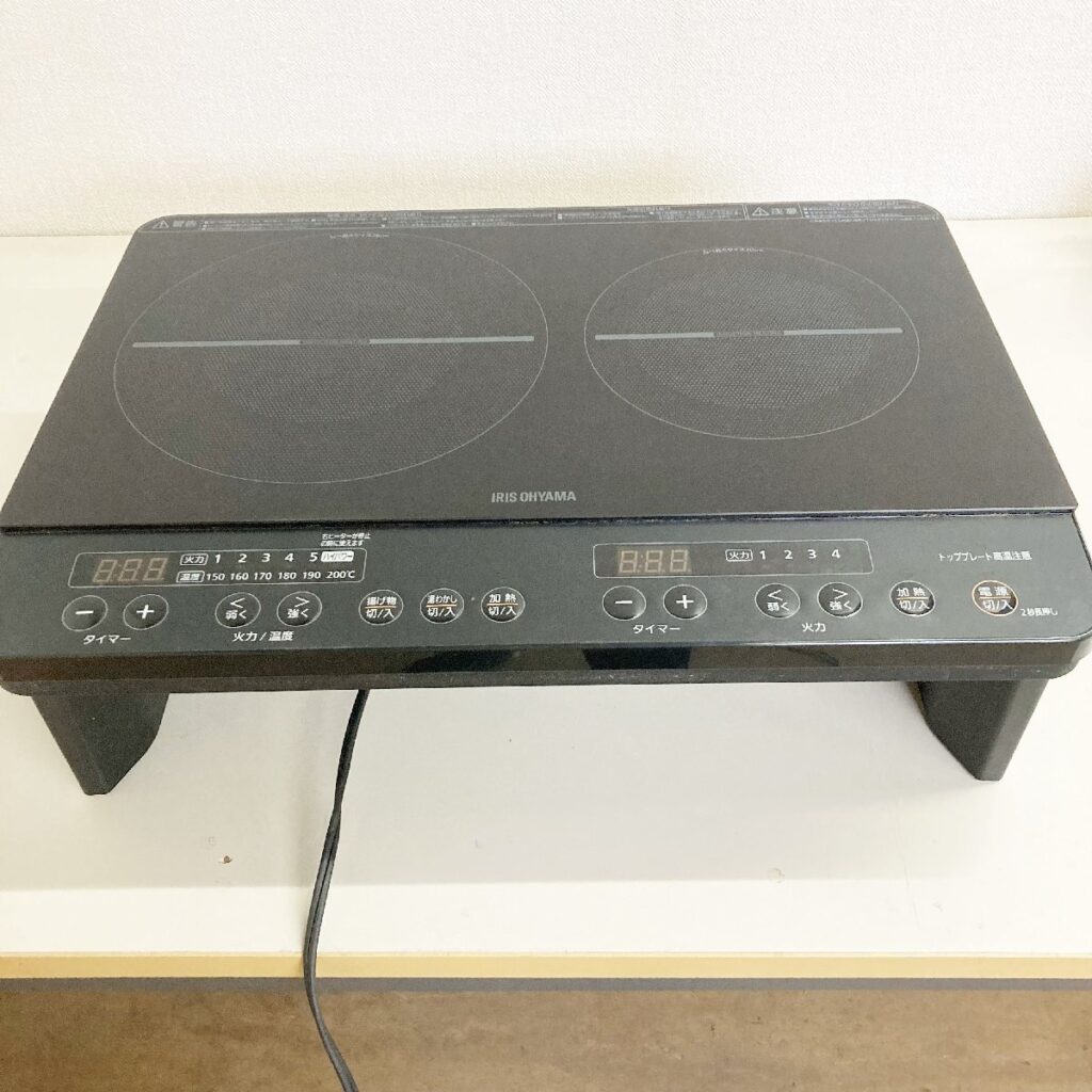 IRIS OHYAMA アイリスオーヤマ 2口IHコンロ 脚付 IHK-W13S-B 2020年製