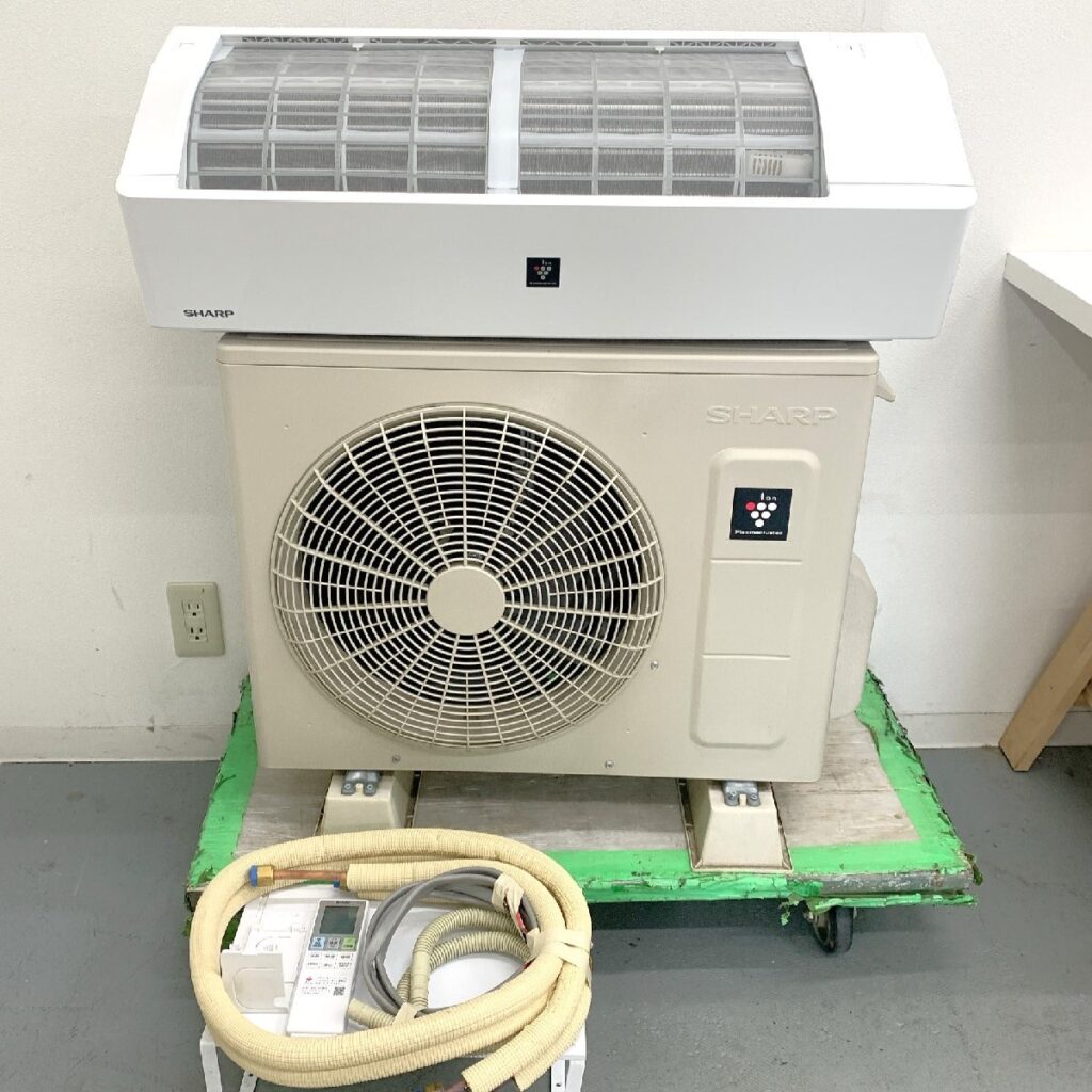 SHARP シャープ ルームエアコン 冷房 暖房 AY-N25H-W 2021年製 室外機 AU-N25HY 簡易動作確認済み