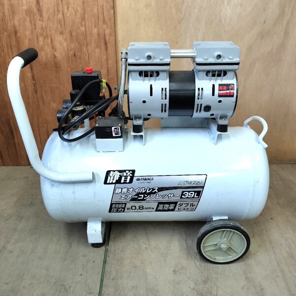 静音 オイルレス エアーコンプレッサー 高儀 EARTH MAN ACP-39SLA